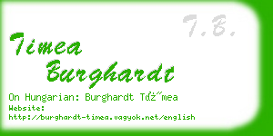 timea burghardt business card